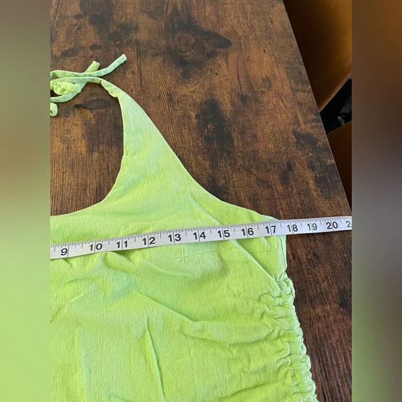 Y2K Halter Green Ruched top - Picture 6 of 8